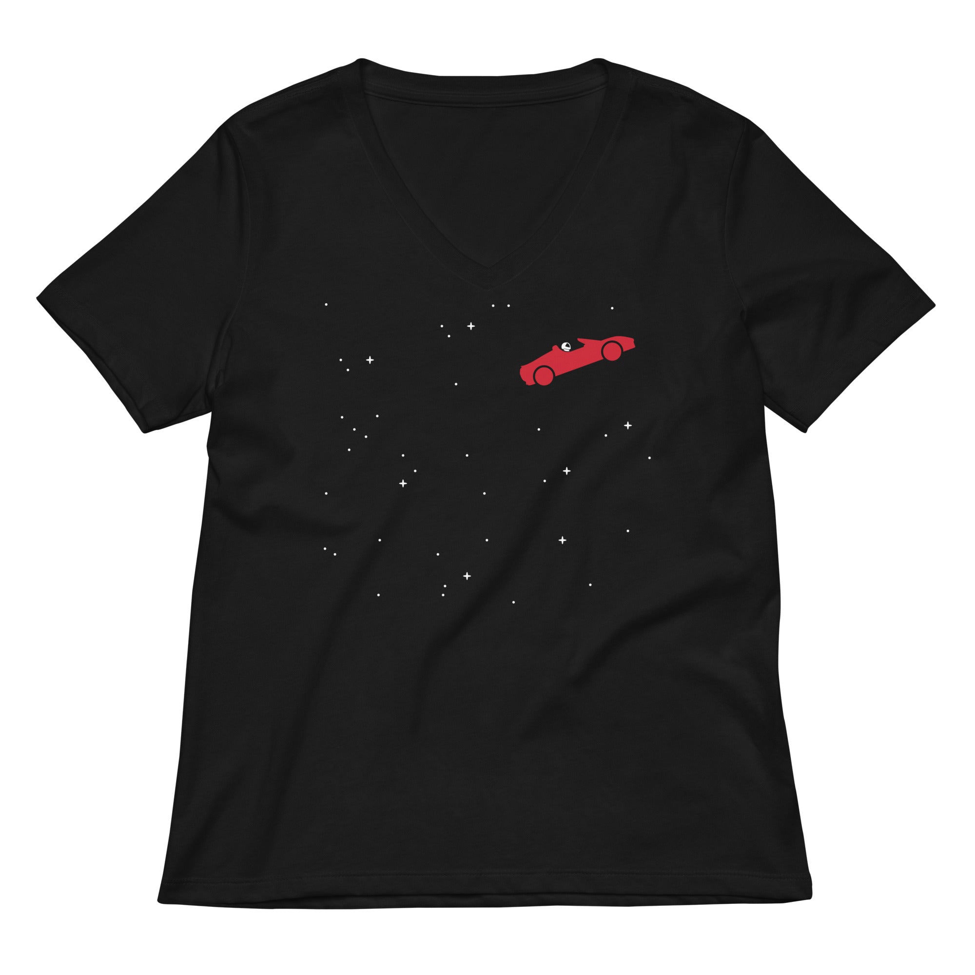 Space Road Women's V-Neck Tee Hoodie, Sweatshirt | PureTeeCo.com (Image 1)