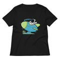 Space Ride Women's V-Neck Tee Hoodie, Sweatshirt | PureTeeCo.com (Image 1)