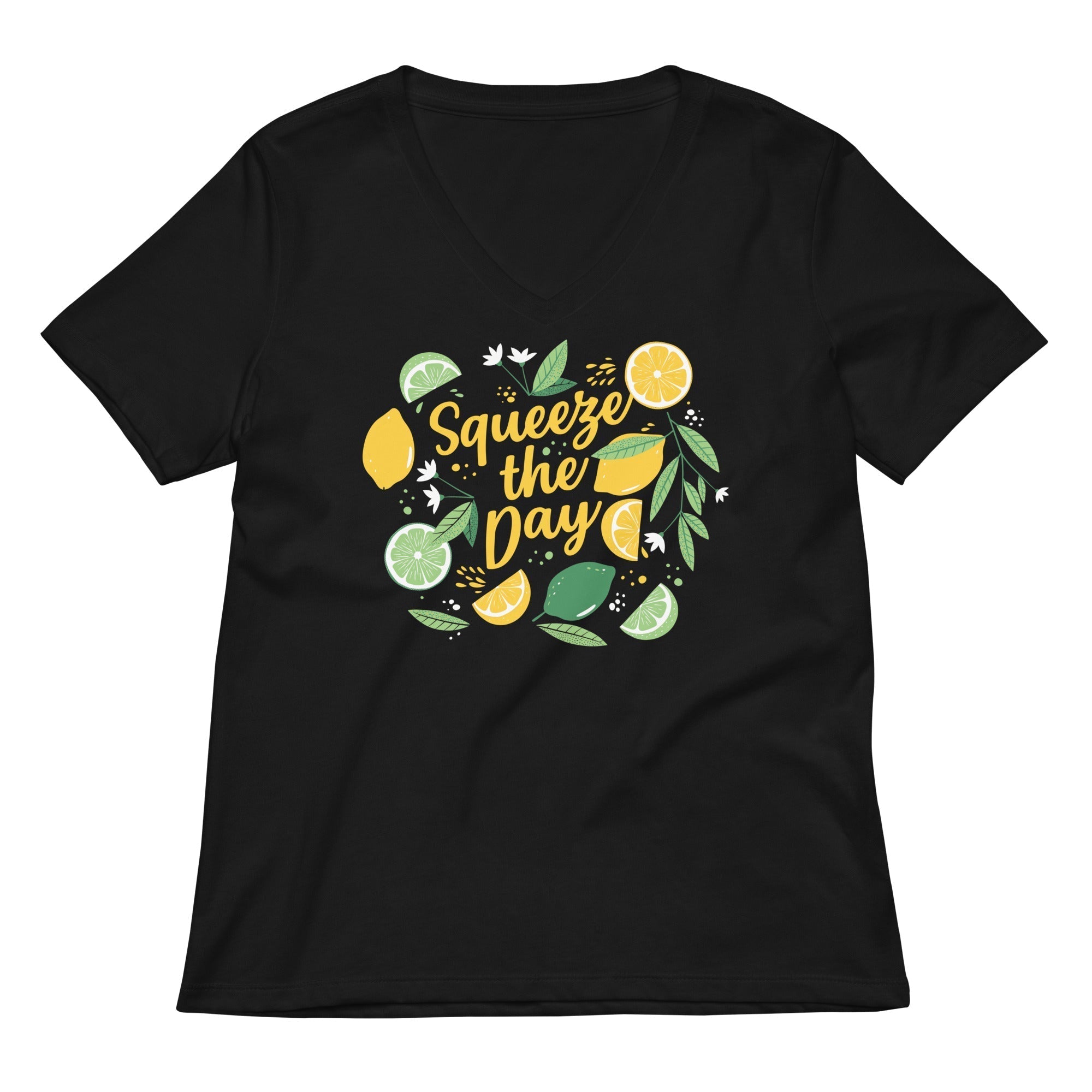 Squeeze The Day Women's V-Neck Tee Hoodie, Sweatshirt | PureTeeCo.com (Image 1)
