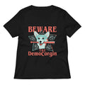 The DemoCorgin Women's V-Neck Tee Hoodie, Sweatshirt | PureTeeCo.com (Image 1)