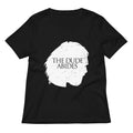The Dude Abides Women's V-Neck Tee Hoodie, Sweatshirt | PureTeeCo.com (Image 1)