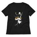 The Fox Women's V-Neck Tee Hoodie, Sweatshirt | PureTeeCo.com (Image 1)