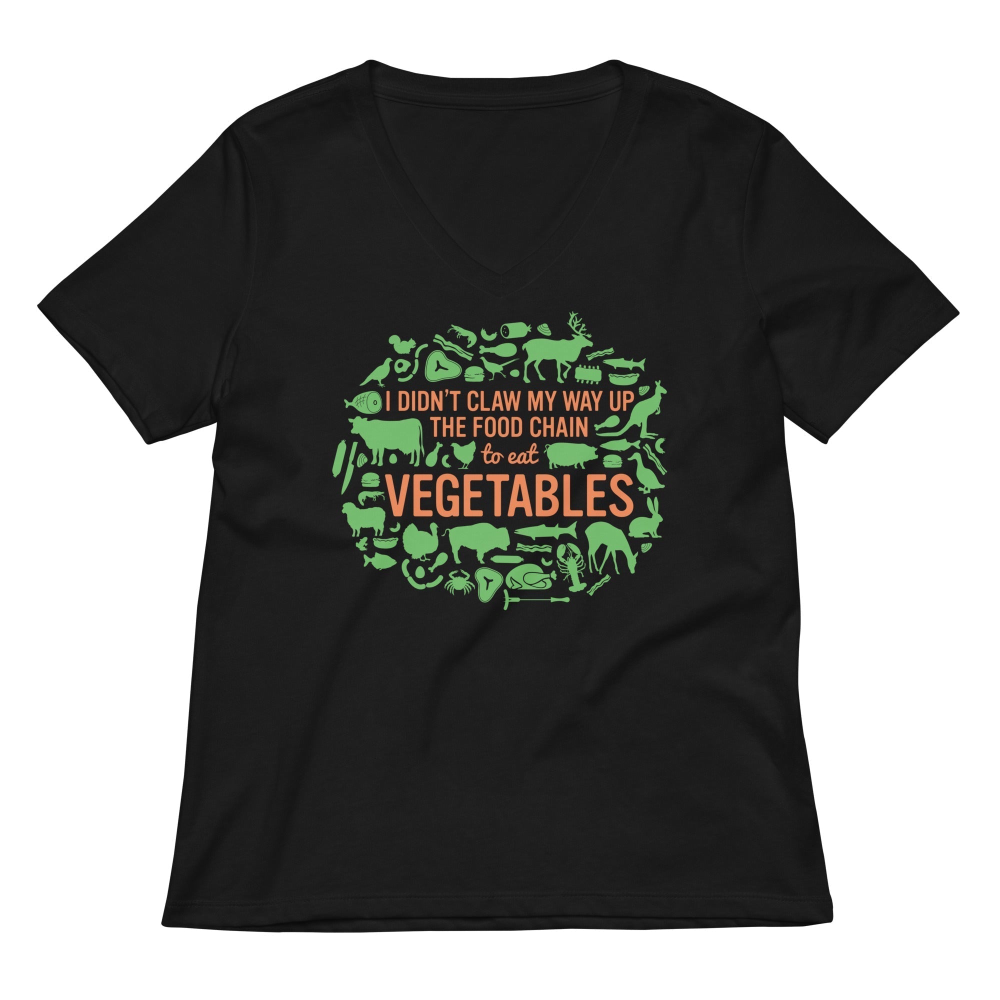 Top Of The Food Chain Women's V-Neck Tee Hoodie, Sweatshirt | PureTeeCo.com (Image 1)