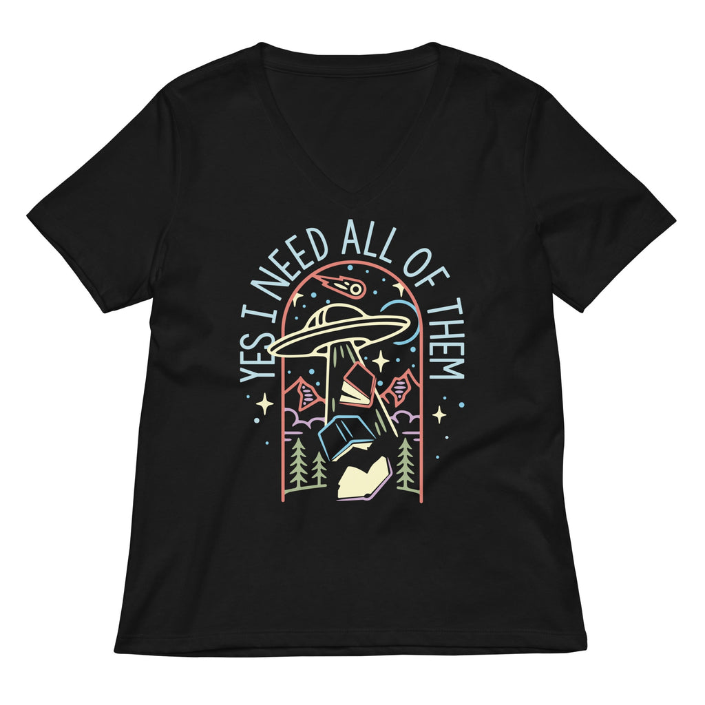 Yes I Need All Of Them Women's V-Neck Tee Hoodie, Sweatshirt | PureTeeCo.com (Image 2)