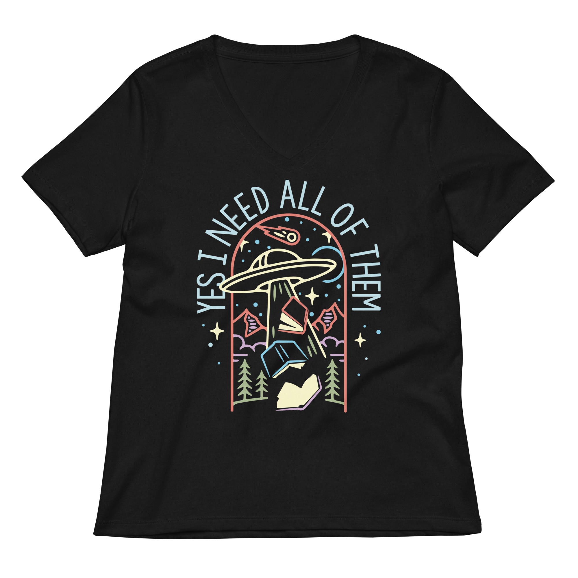 Yes I Need All Of Them Women's V-Neck Tee Hoodie, Sweatshirt | PureTeeCo.com (Image 2)