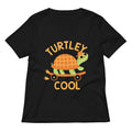 Turtley Cool Women's V-Neck Tee Hoodie, Sweatshirt | PureTeeCo.com (Image 1)