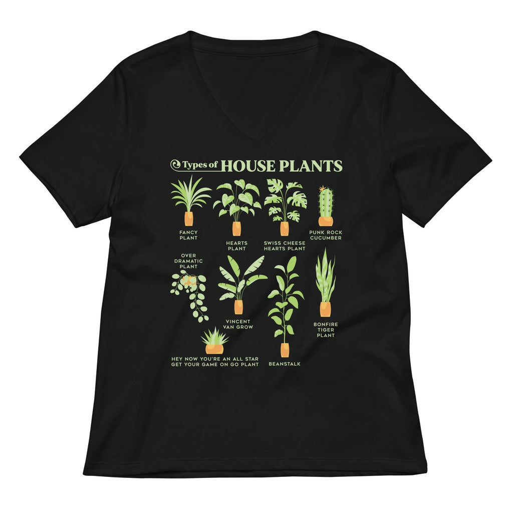 Types Of House Plants Women's V-Neck Tee Hoodie, Sweatshirt | PureTeeCo.com (Image 1)