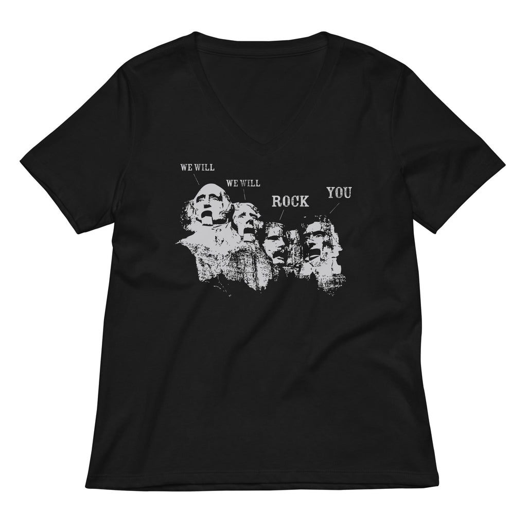 We Will Rock You Women's V-Neck Tee Hoodie, Sweatshirt | PureTeeCo.com (Image 1)