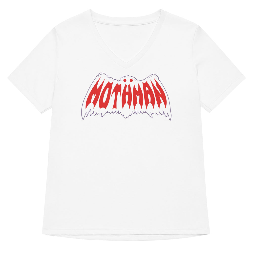 Mothman Women's V-Neck Tee Hoodie, Sweatshirt | PureTeeCo.com (Image 4)
