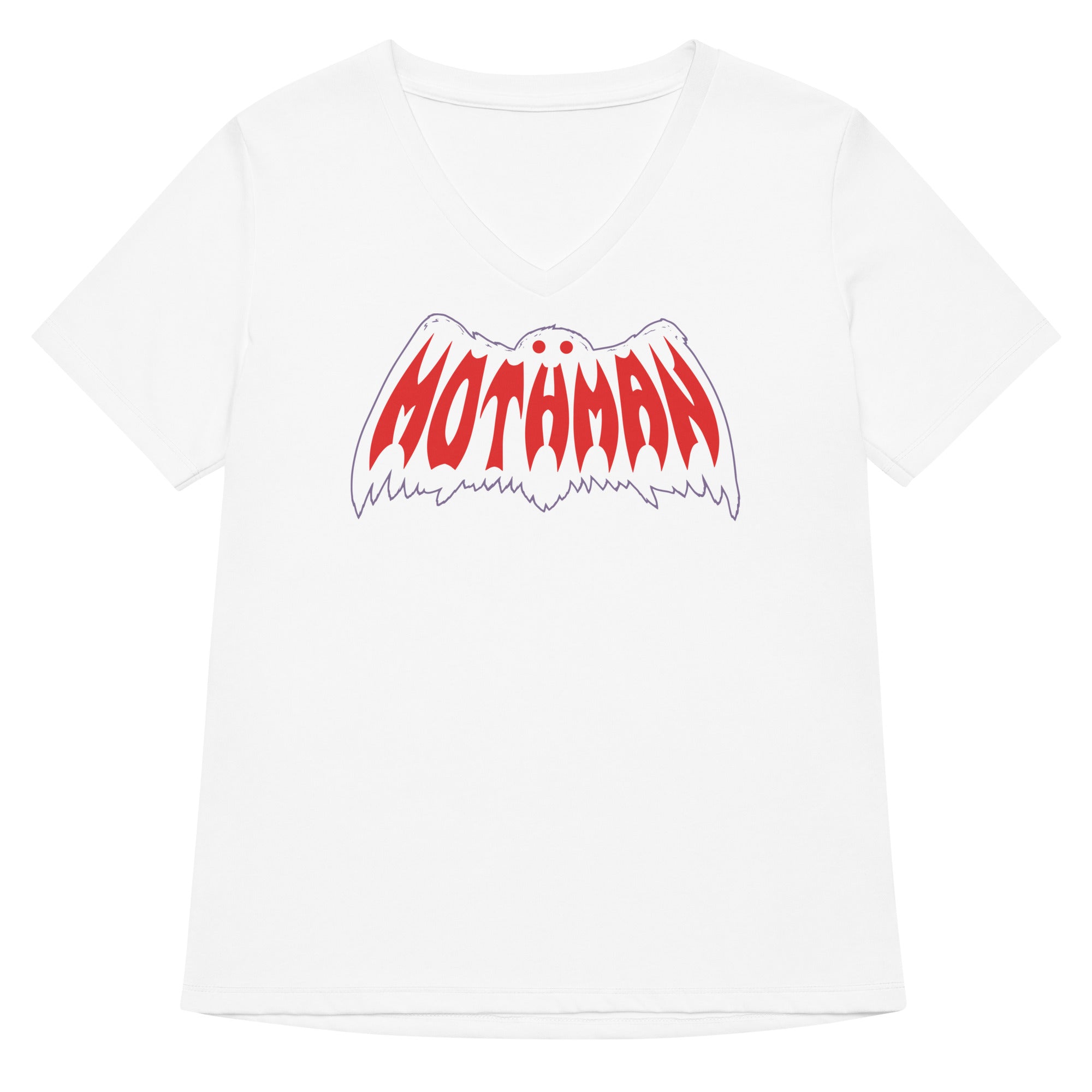 Mothman Women's V-Neck Tee Hoodie, Sweatshirt | PureTeeCo.com (Image 4)
