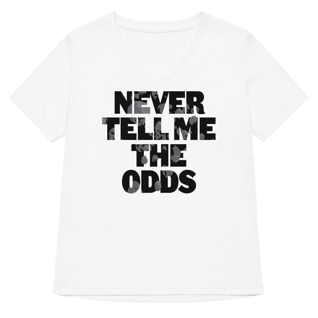 Never Tell Me The Odds Women's V-Neck Tee Hoodie, Sweatshirt | PureTeeCo.com (Image 2)