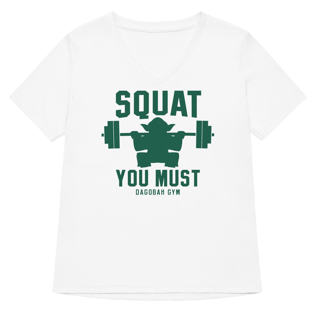 Squat You Must Women's V-Neck Tee Hoodie, Sweatshirt | PureTeeCo.com (Image 1)
