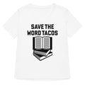 Save The Word Tacos Women's V-Neck Tee Hoodie, Sweatshirt | PureTeeCo.com (Image 1)