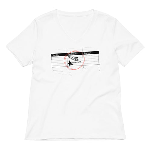 It's Business Time Women's V-Neck Tee Hoodie, Sweatshirt | PureTeeCo.com