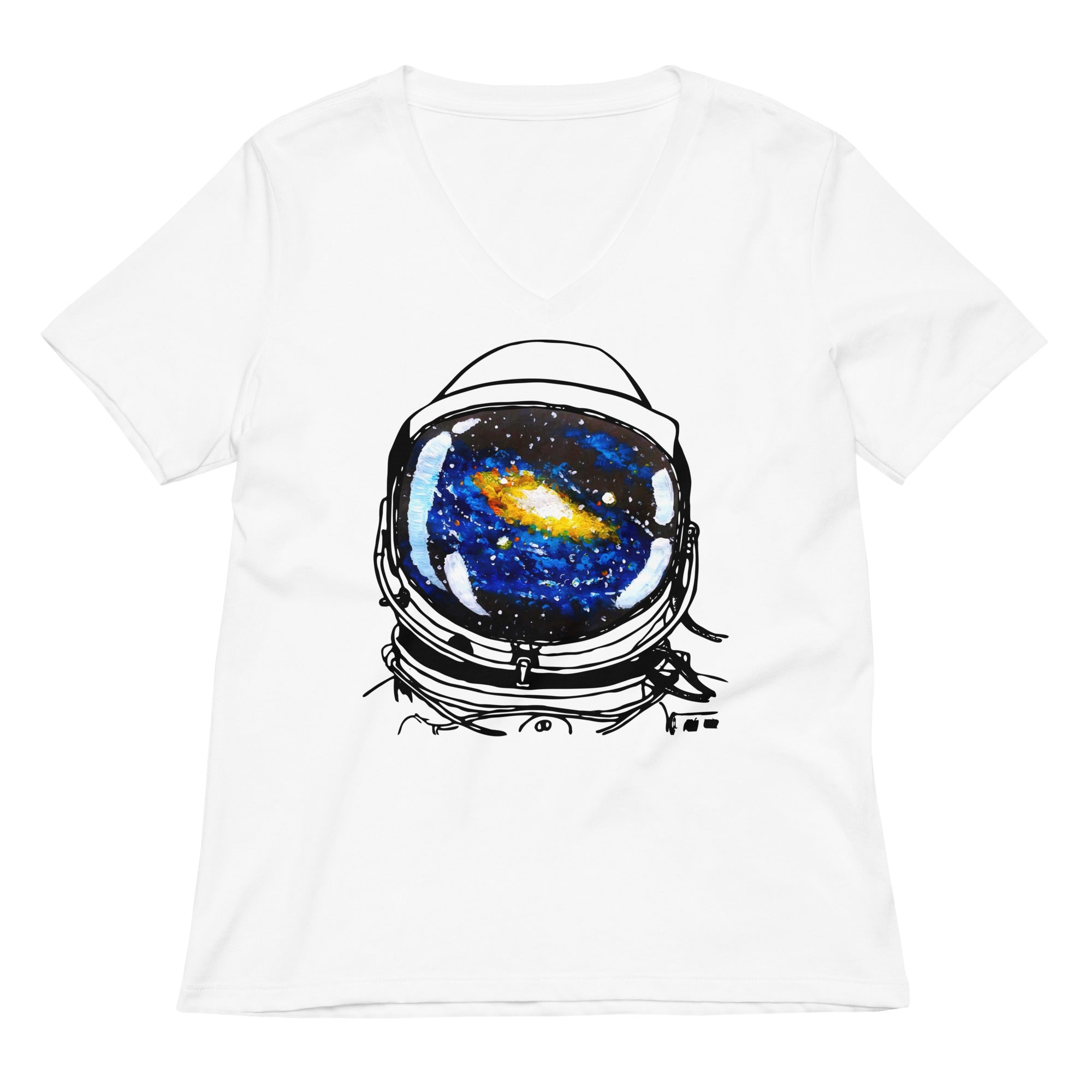 Space Sight Women's V-Neck Tee Hoodie, Sweatshirt | PureTeeCo.com (Image 3)