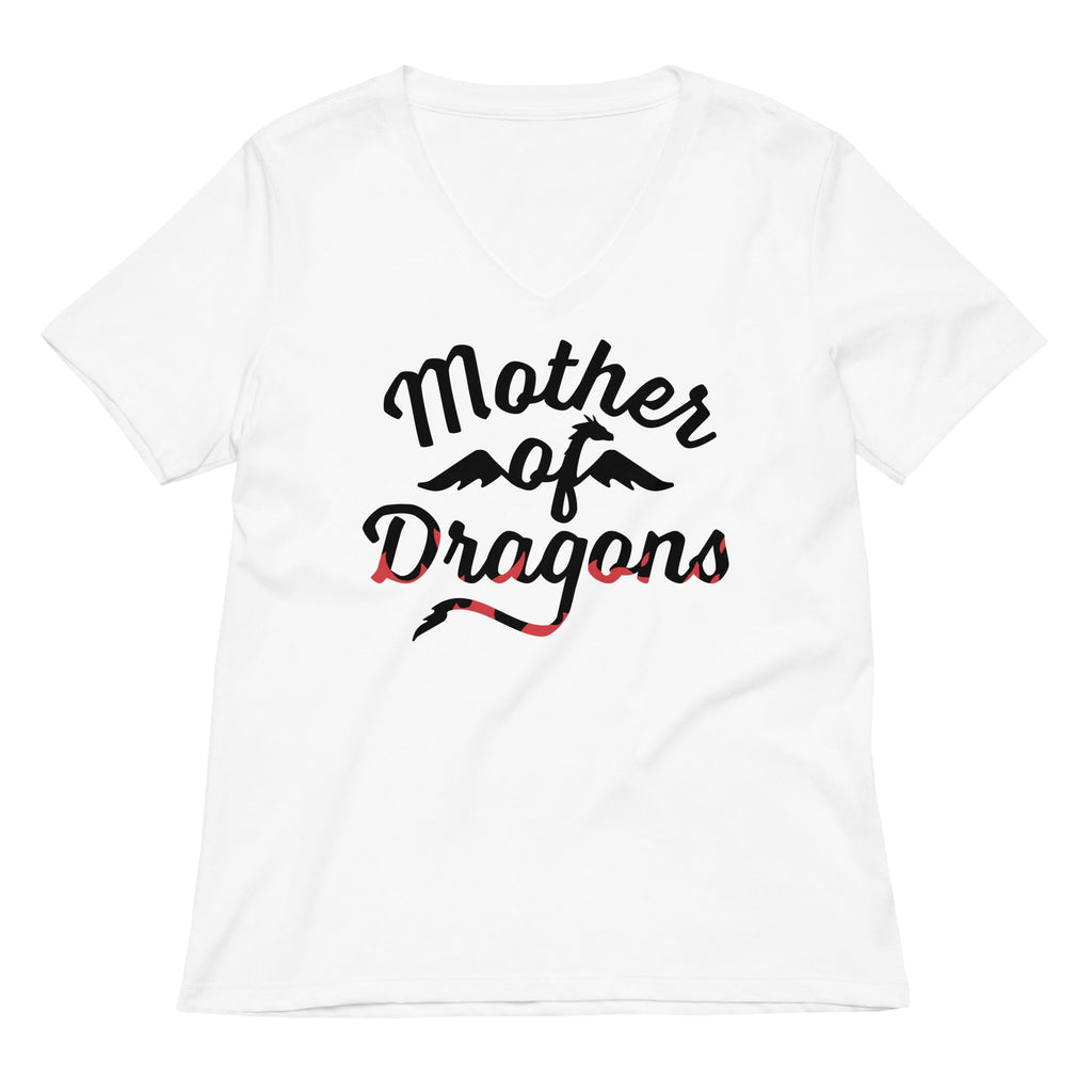 Mother Of Dragons Women's V-Neck Tee Hoodie, Sweatshirt | PureTeeCo.com (Image 3)