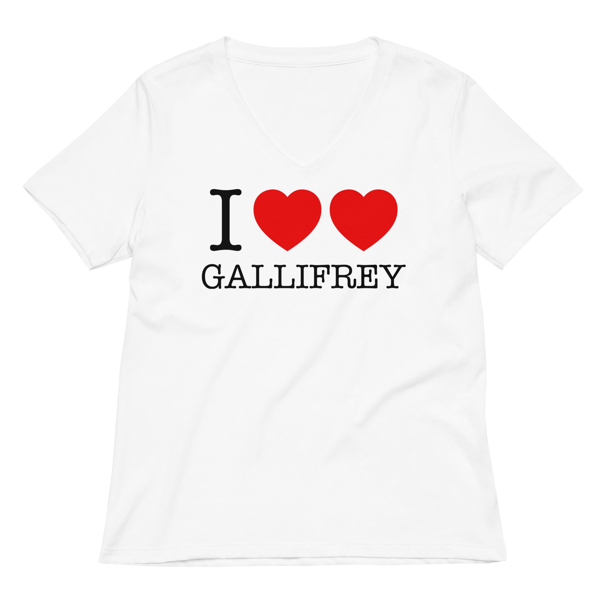I Heart Heart Gallifrey Women's V-Neck Tee Hoodie, Sweatshirt | PureTeeCo.com (Image 3)