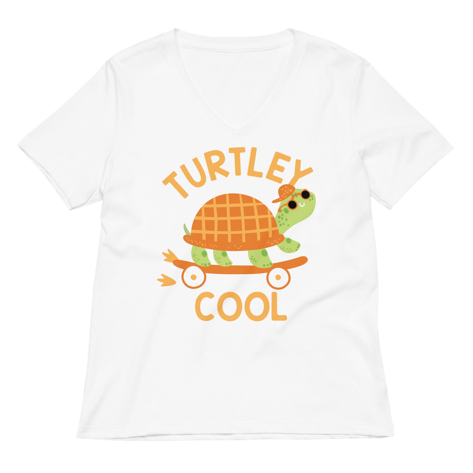 Turtley Cool Women's V-Neck Tee Hoodie, Sweatshirt | PureTeeCo.com (Image 5)