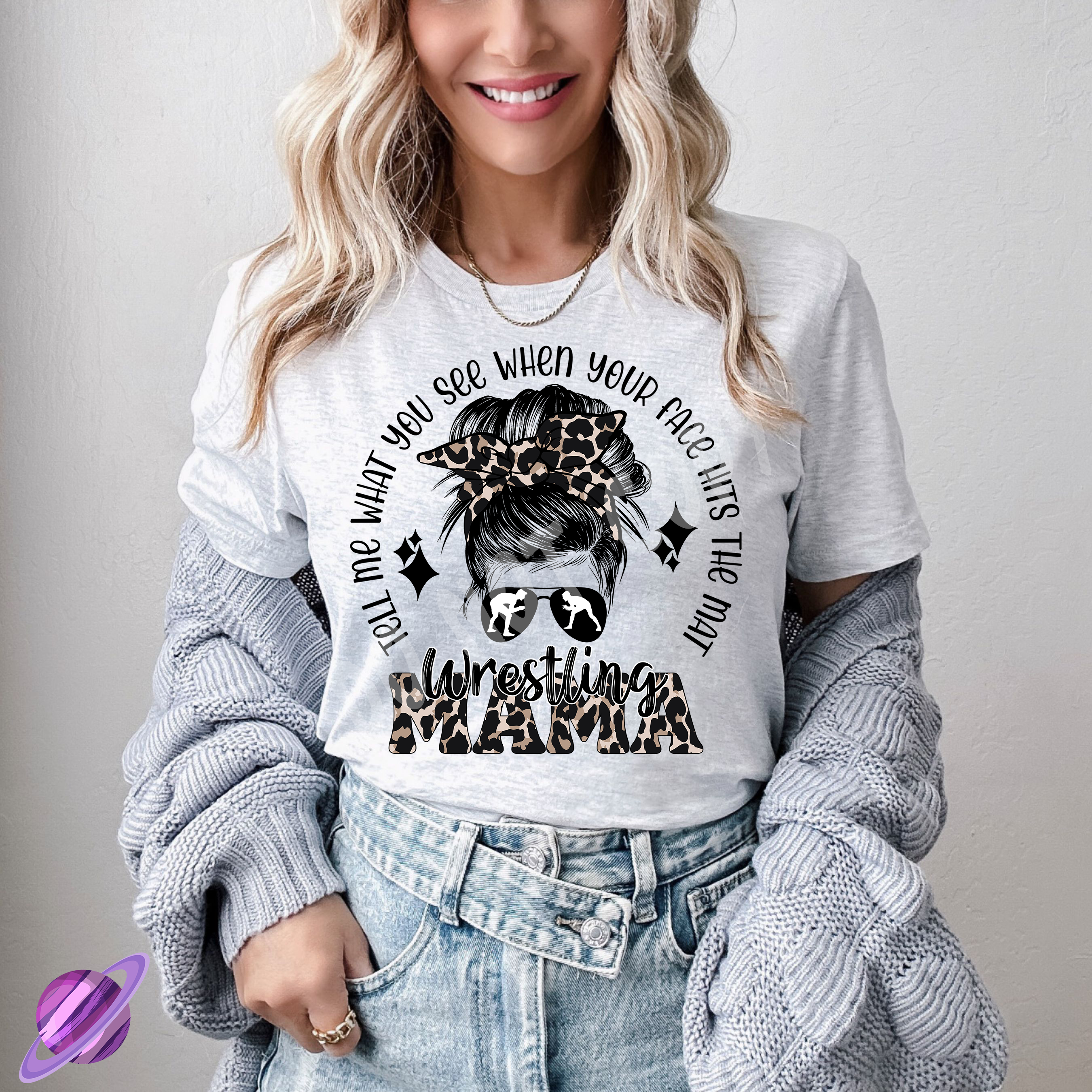 WRESTLING MAMA LEOPARD TEE Hoodie, Sweatshirt | PureTeeCo.com (Image 1)