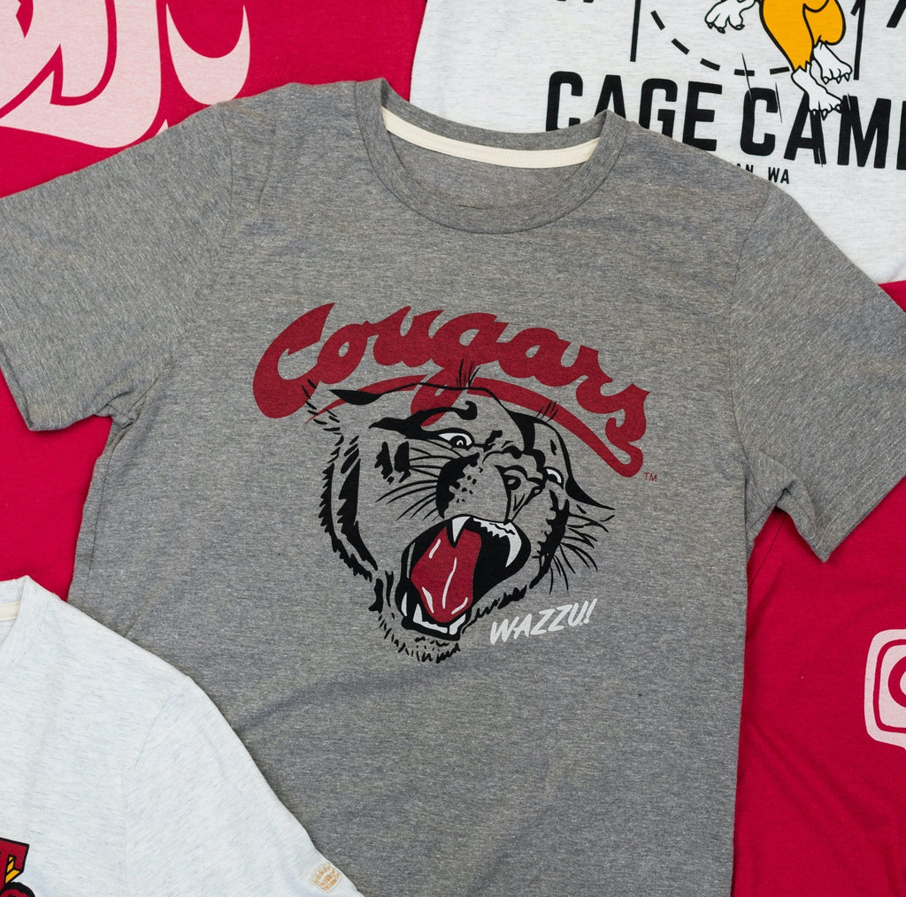 Retro Cougars ‚ÄúWazzu‚Äù Tee Hoodie, Sweatshirt | PureTeeCo.com (Image 2)