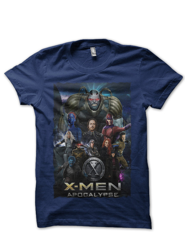 X Men Apocalypse Navy Blue Tee Hoodie, Sweatshirt | PureTeeCo.com
