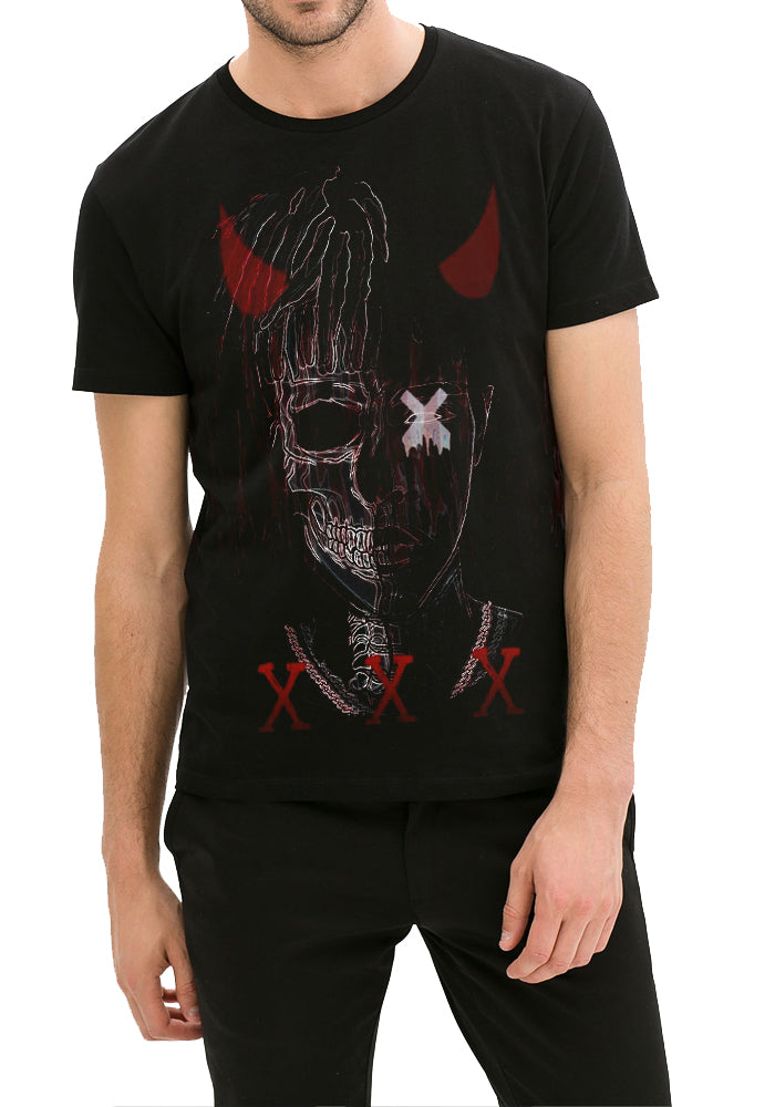 Xxxtentacion Half Sleeve Black T-Shirt Style002 Hoodie, Sweatshirt | PureTeeCo.com
