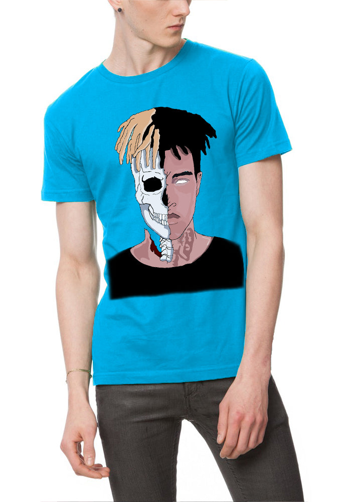 Xxxtentacion Half Sleeve Light Blue T-Shirt Hoodie, Sweatshirt | PureTeeCo.com