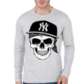 Yankee Grey Full Sleeve Tee Hoodie, Sweatshirt | PureTeeCo.com