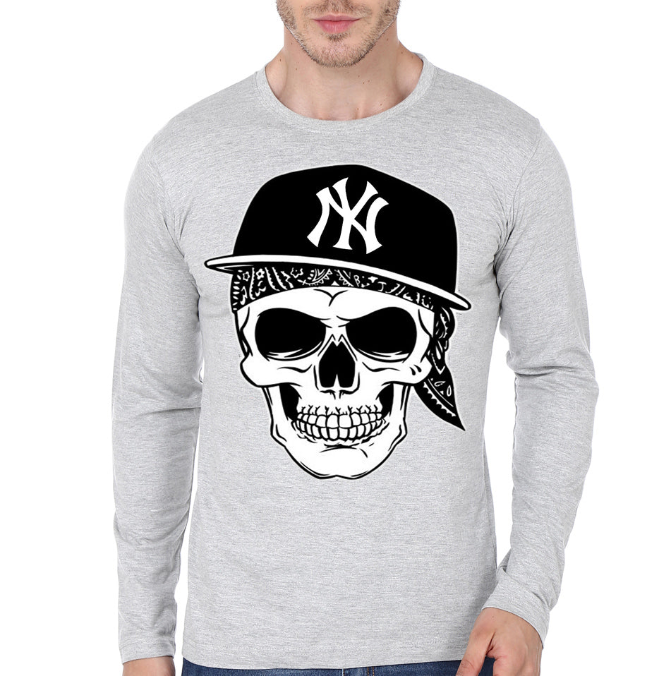 Yankee Grey Full Sleeve Tee Hoodie, Sweatshirt | PureTeeCo.com