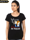 Greyâ€™s Anatomy Youâ€™re My Person Girlâ€™s Black T-Shirt Hoodie, Sweatshirt | PureTeeCo.com