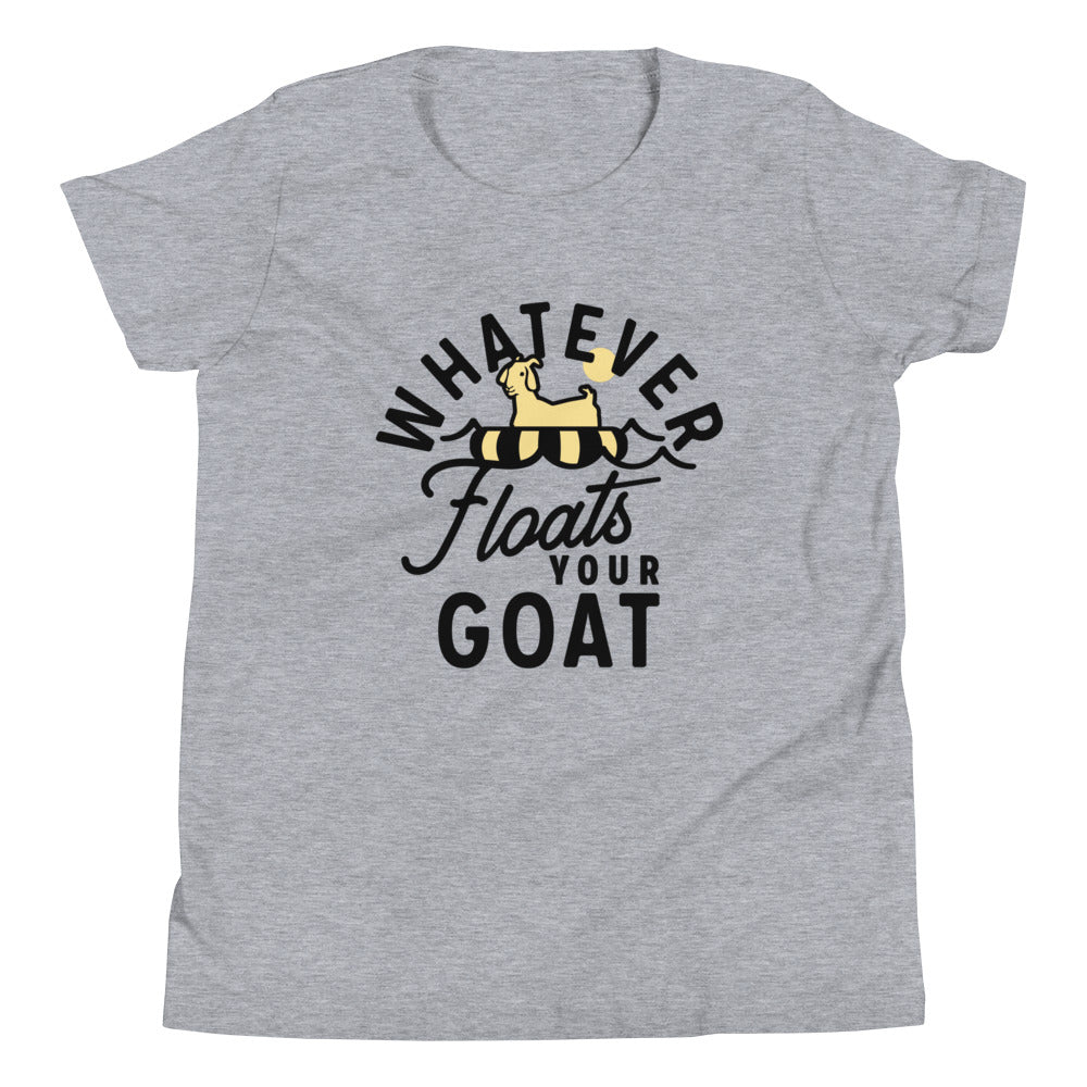 Whatever Floats Your Goat Kid's Youth Tee Hoodie, Sweatshirt | PureTeeCo.com (Image 1)
