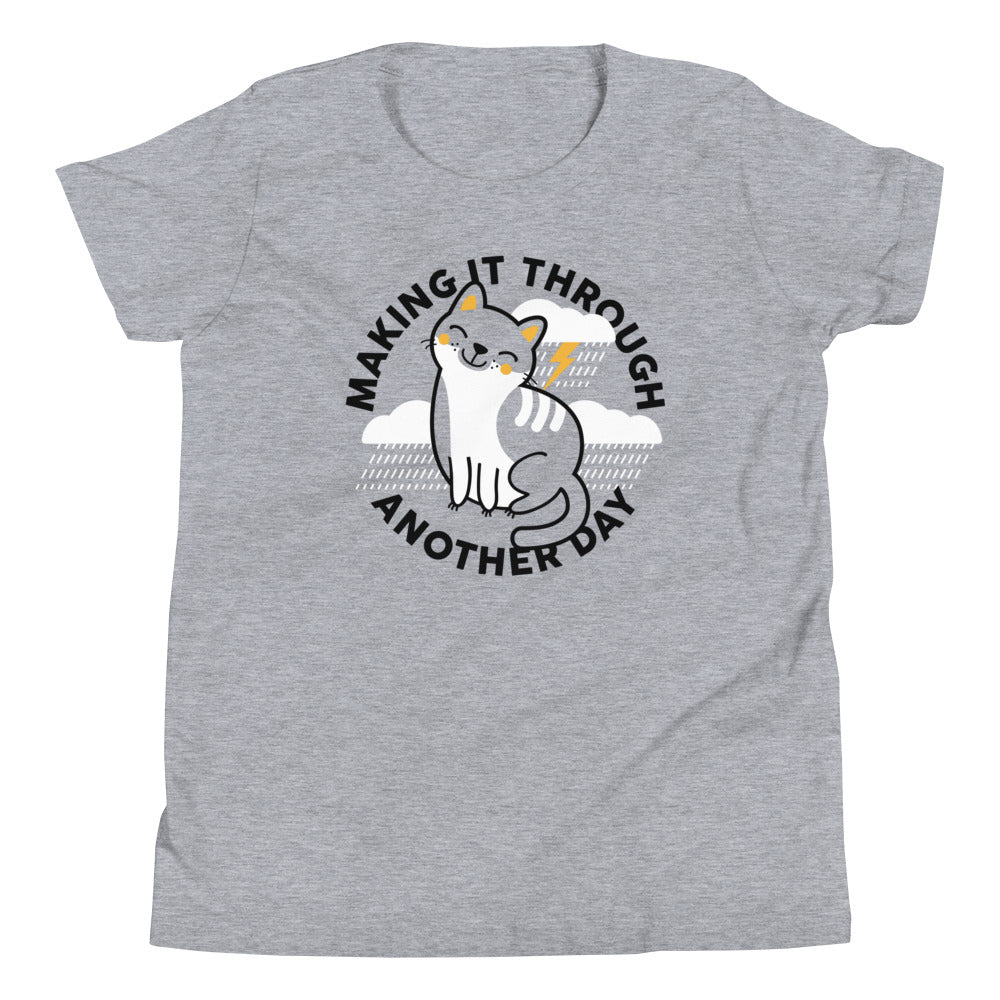 Making It Through Another Day Kid's Youth Tee Hoodie, Sweatshirt | PureTeeCo.com (Image 1)