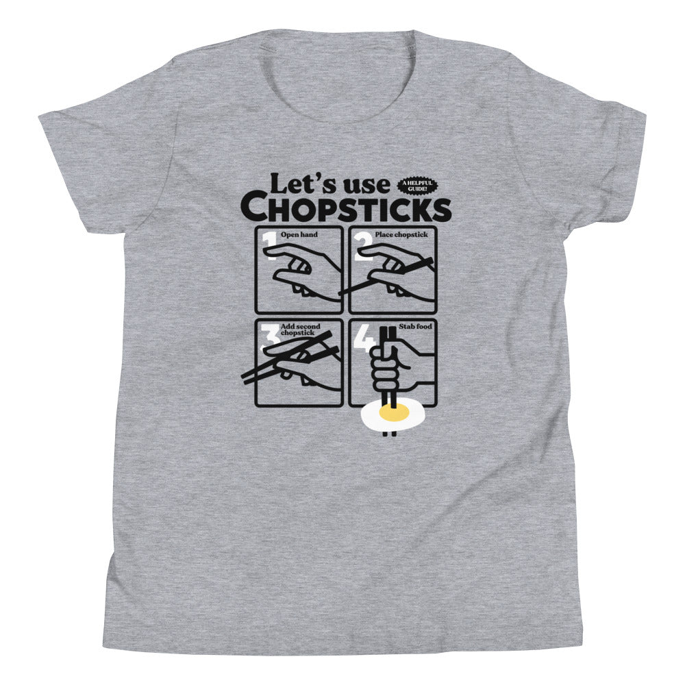 Let's Use Chopsticks Kid's Youth Tee Hoodie, Sweatshirt | PureTeeCo.com (Image 1)