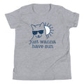 Just Wanna Have Sun Kid's Youth Tee Hoodie, Sweatshirt | PureTeeCo.com (Image 1)