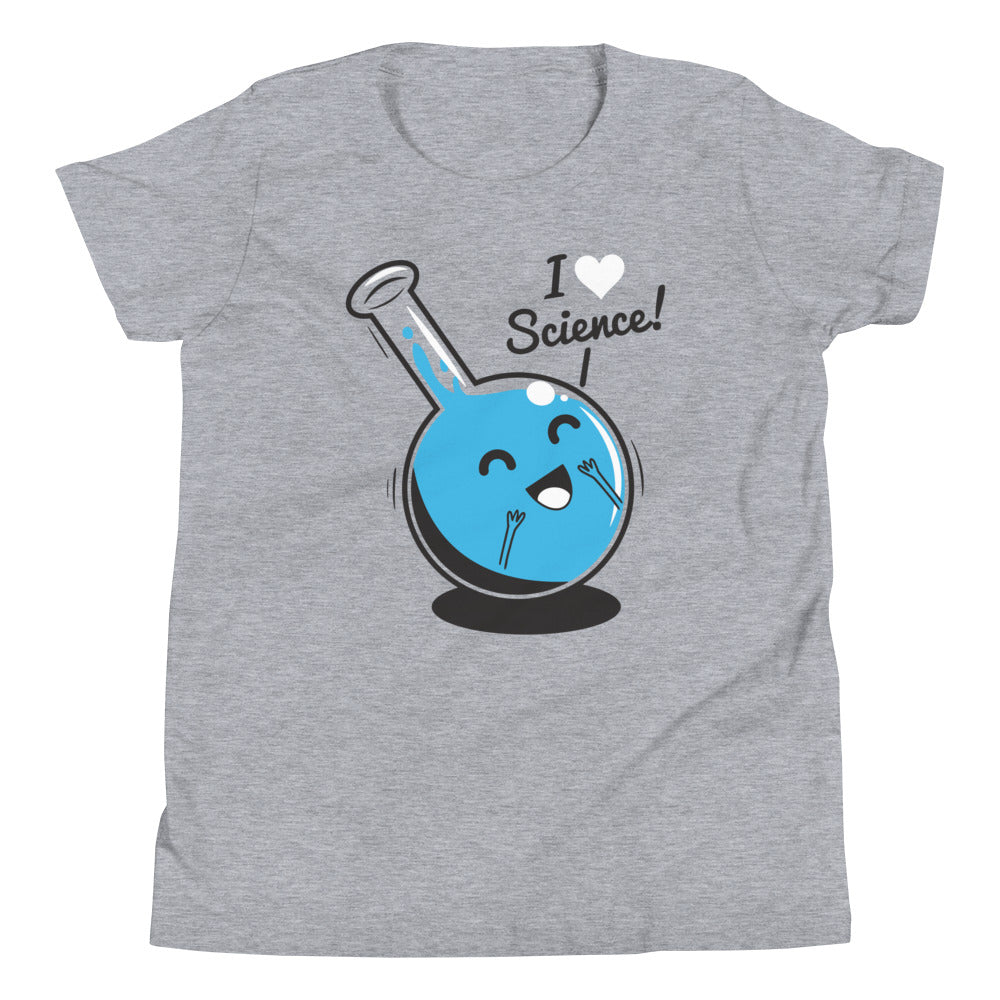 I Heart Science Kid's Youth Tee Hoodie, Sweatshirt | PureTeeCo.com (Image 5)