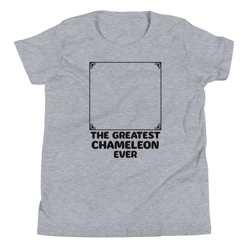 The Greatest Chameleon Ever Kid's Youth Tee Hoodie, Sweatshirt | PureTeeCo.com (Image 4)