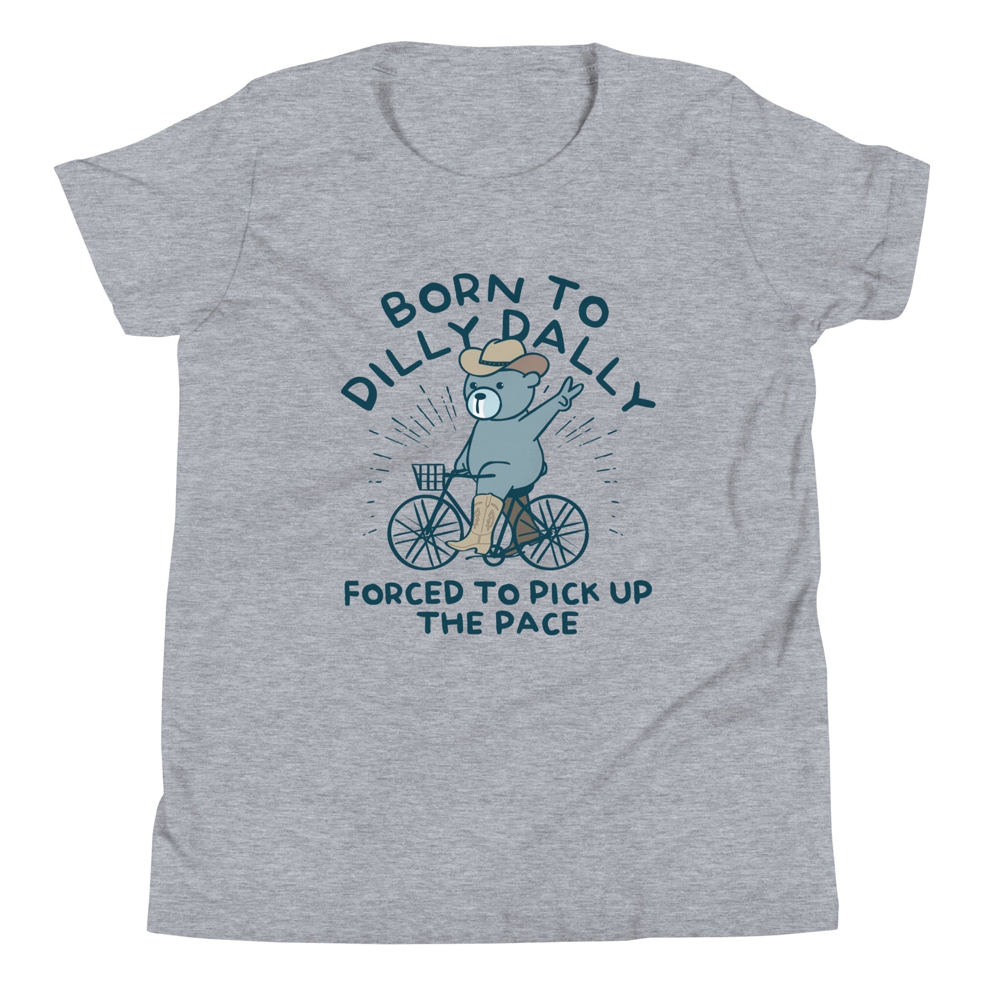 Born To Dilly Dally Forced To Pick Up The Pace Kid's Youth Tee Hoodie, Sweatshirt | PureTeeCo.com (Image 2)