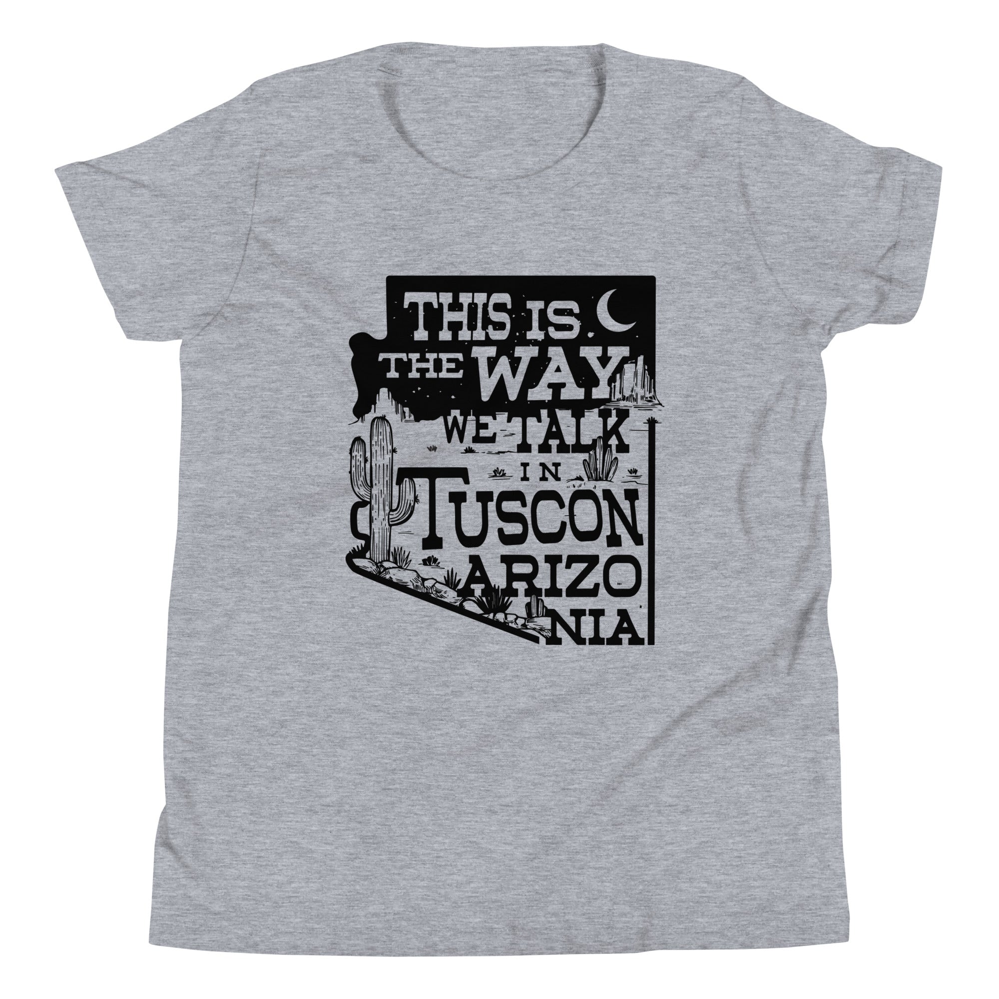 This Is The Way We Talk In Tuscon Arizonia Kid's Youth Tee Hoodie, Sweatshirt | PureTeeCo.com (Image 3)