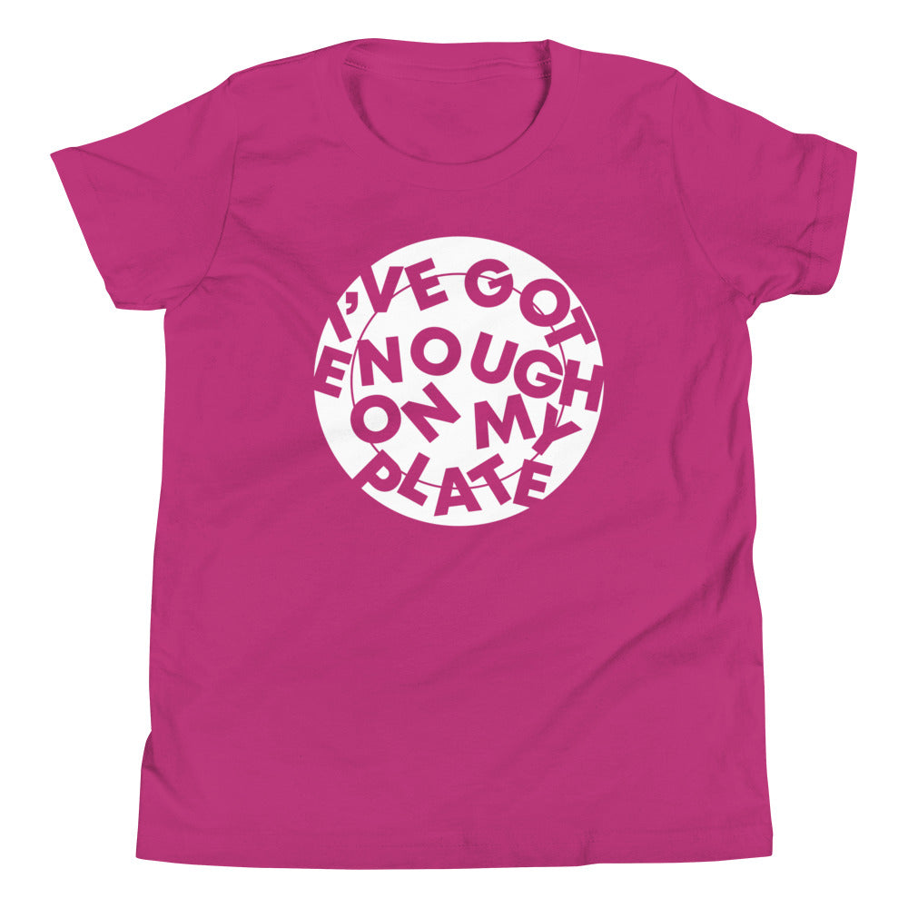 I've Got Enough On My Plate Kid's Youth Tee Hoodie, Sweatshirt | PureTeeCo.com (Image 5)