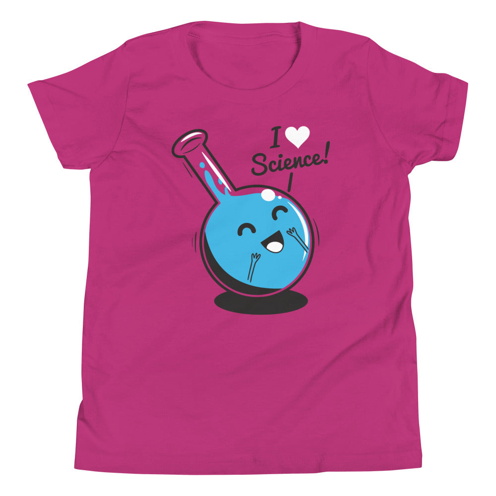 I Heart Science Kid's Youth Tee Hoodie, Sweatshirt | PureTeeCo.com (Image 3)