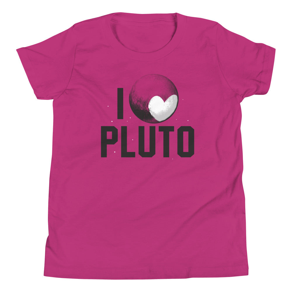 I Heart Pluto Kid's Youth Tee Hoodie, Sweatshirt | PureTeeCo.com (Image 2)