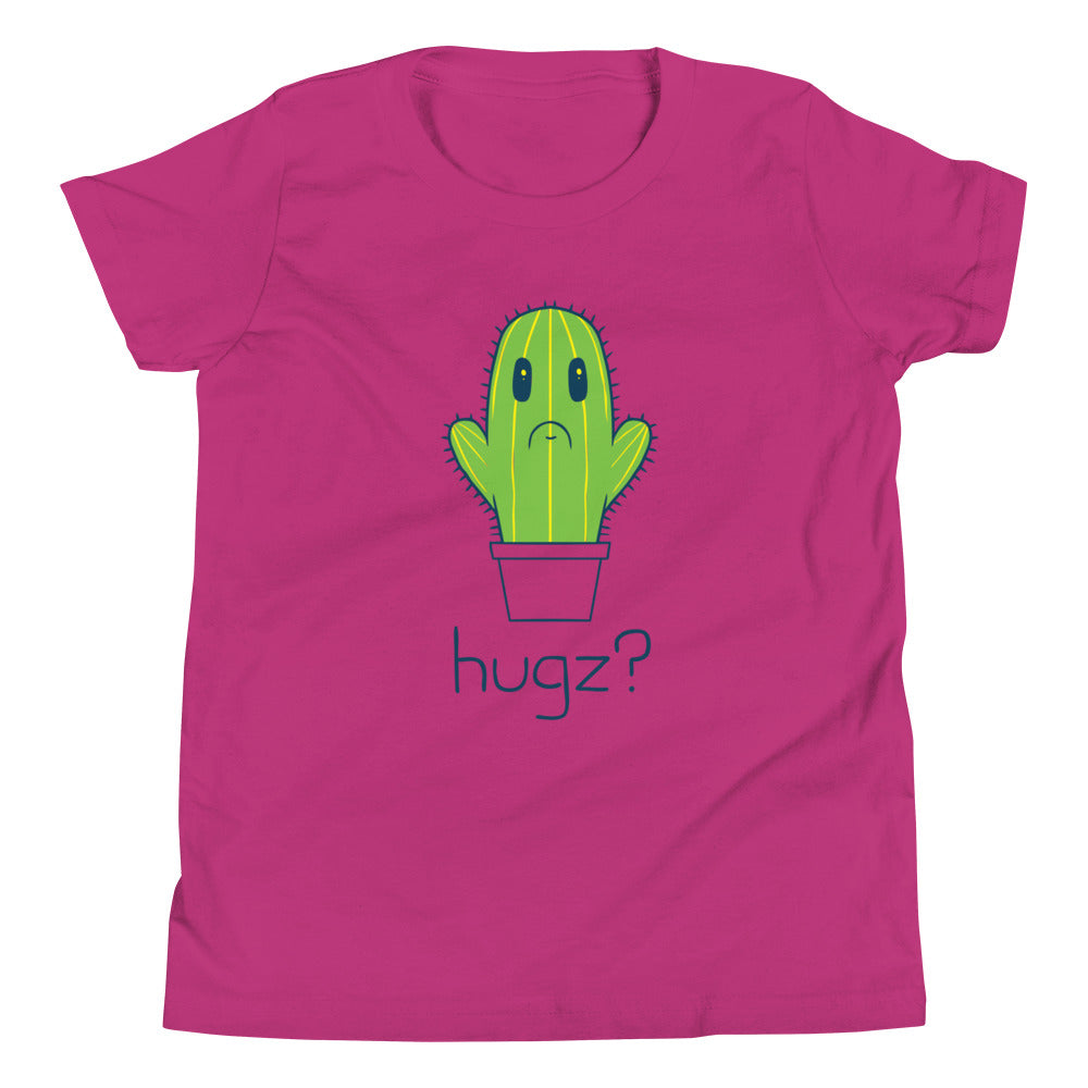 Hugz? Cactus Kid's Youth Tee Hoodie, Sweatshirt | PureTeeCo.com (Image 2)