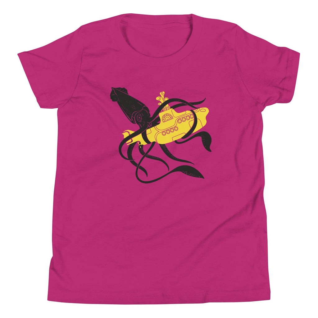 Squid Sub Battle Kid's Youth Tee Hoodie, Sweatshirt | PureTeeCo.com (Image 2)