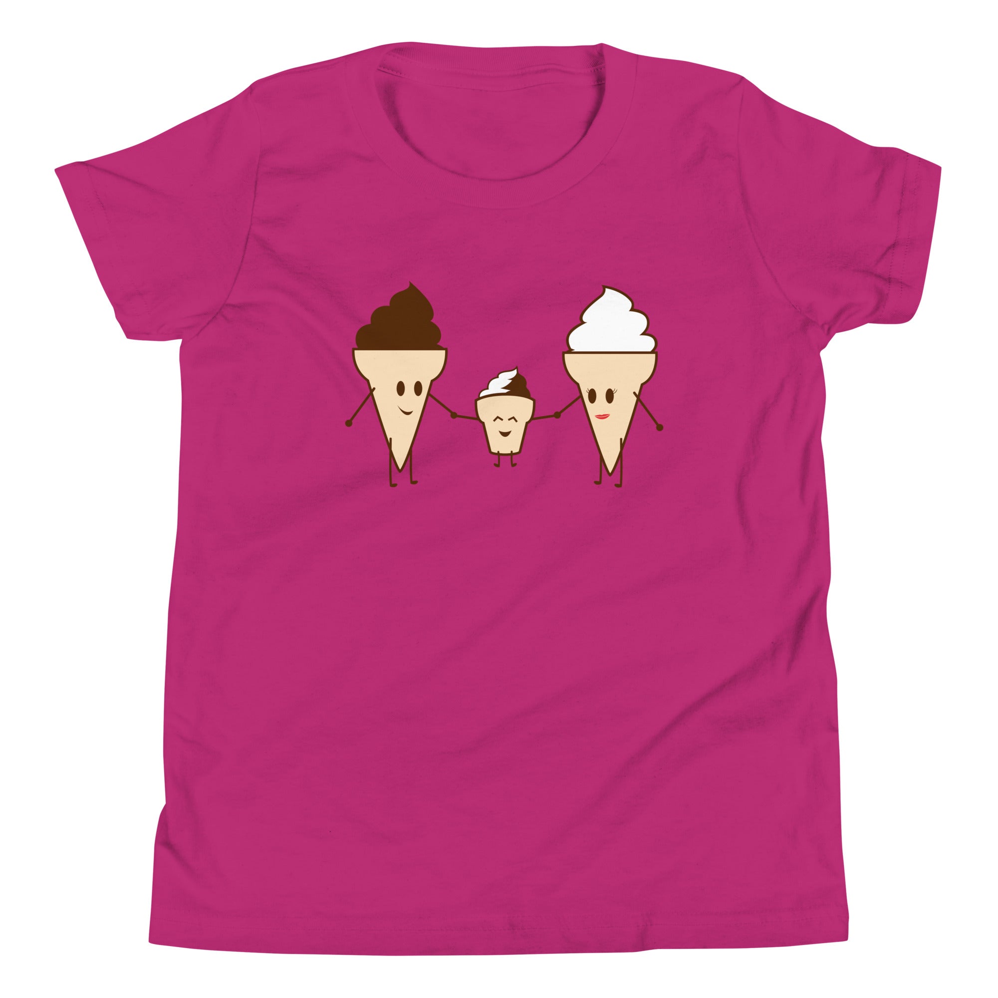 Ice Cream Family Kid's Youth Tee Hoodie, Sweatshirt | PureTeeCo.com (Image 4)