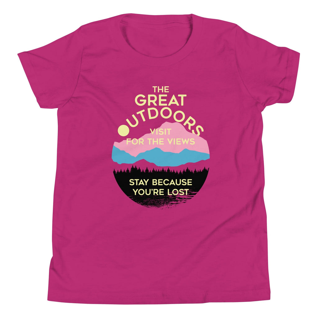 The Great Outdoors Kid's Youth Tee Hoodie, Sweatshirt | PureTeeCo.com (Image 3)