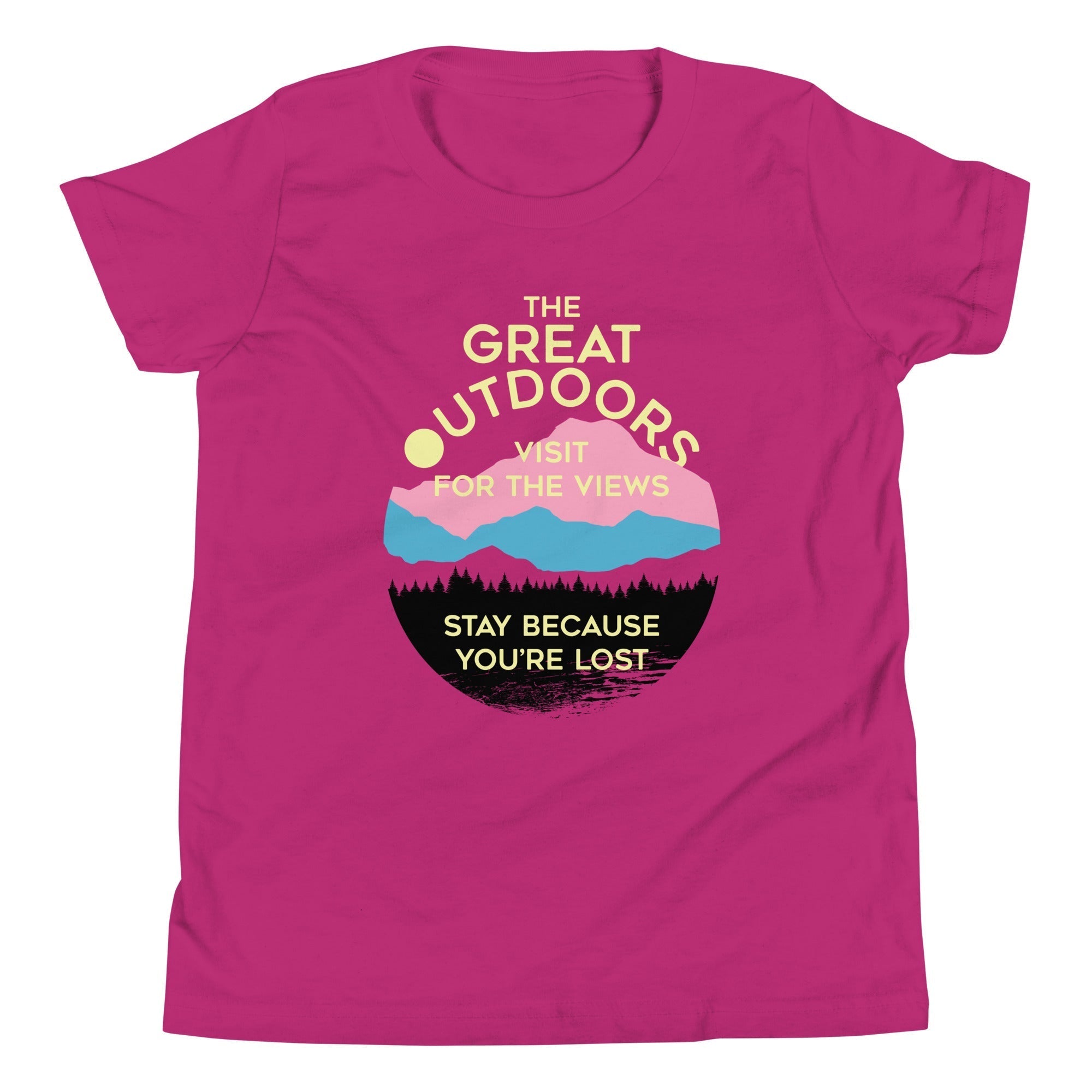 The Great Outdoors Kid's Youth Tee Hoodie, Sweatshirt | PureTeeCo.com (Image 3)