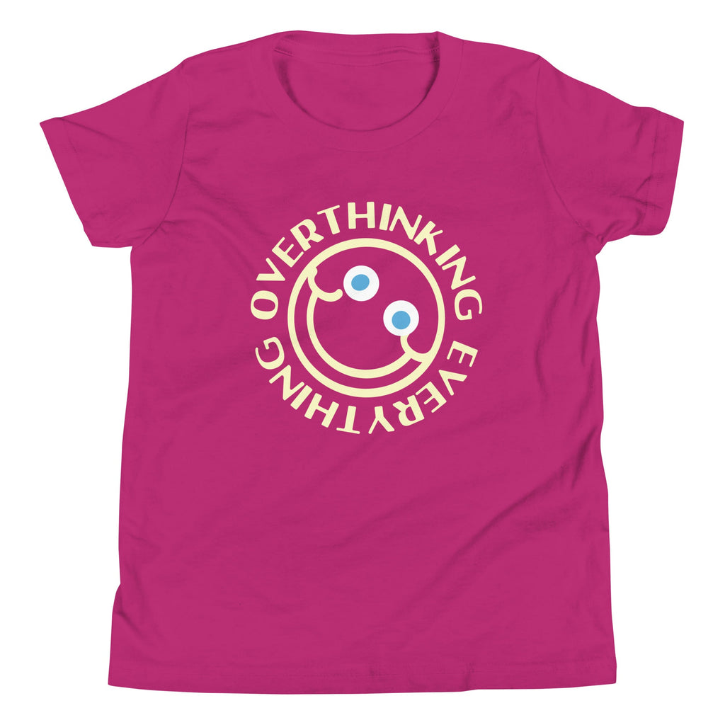 Overthinking Everything Kid's Youth Tee Hoodie, Sweatshirt | PureTeeCo.com (Image 5)