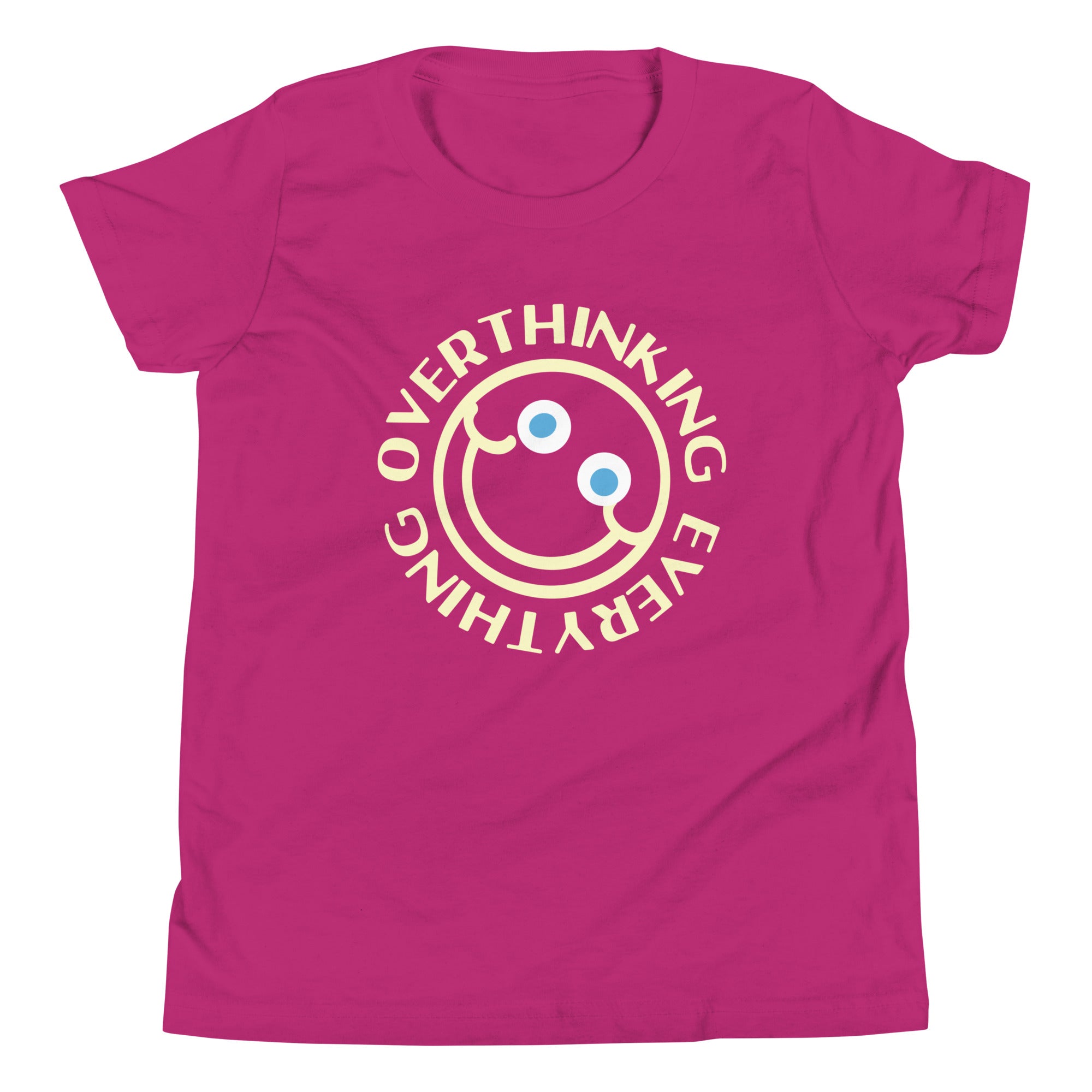 Overthinking Everything Kid's Youth Tee Hoodie, Sweatshirt | PureTeeCo.com (Image 5)