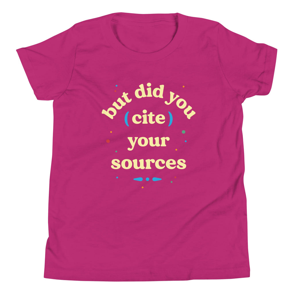 But Did You Cite Your Sources Kid's Youth Tee Hoodie, Sweatshirt | PureTeeCo.com (Image 5)
