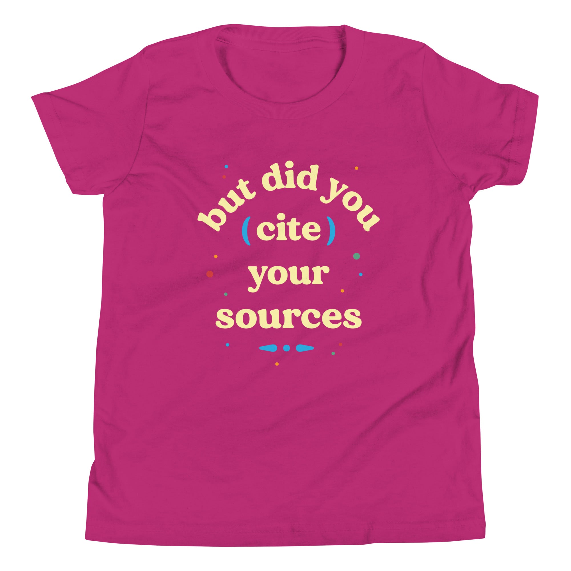 But Did You Cite Your Sources Kid's Youth Tee Hoodie, Sweatshirt | PureTeeCo.com (Image 5)